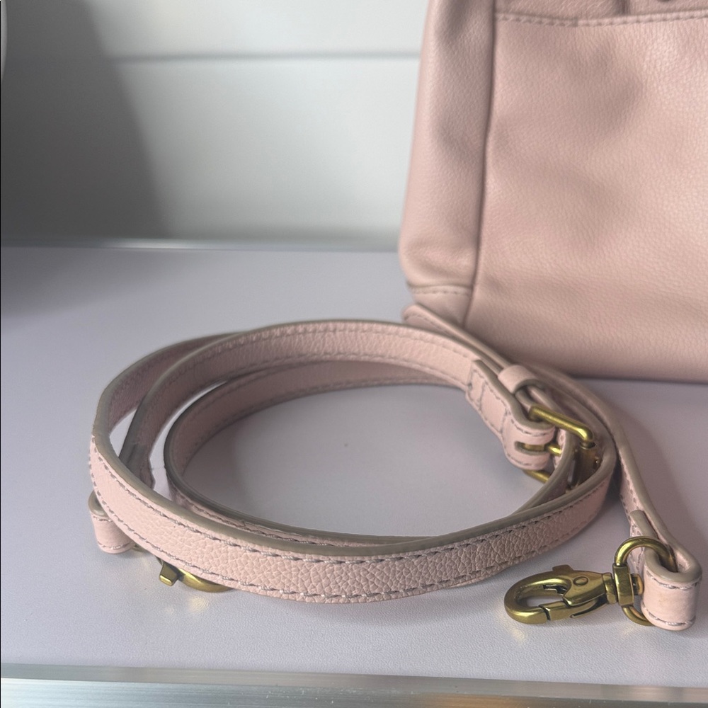 Fossil Blush Leather Satchel Bag - Picture 2 of 8